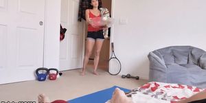 MILF stepmother helps stepson to recover with blowjob