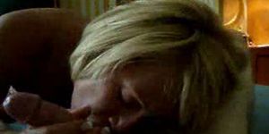 sexy blonde wife blowjob