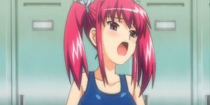 Anime redhead gets anal dildo - video 1
