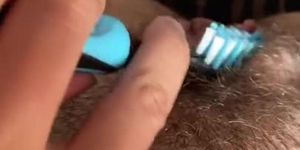 Lonely girl accidentally cums on toothbrush- she couldn’t stop