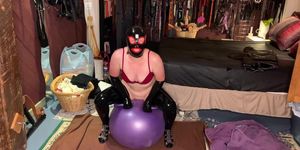 Funny sexy exercise ball workout video