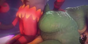 Incineroar and Bowser Double Team King K. Rool - TNAFlix.com