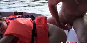 Babe gets slammed right in the boat