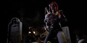 Linnea Quigley Gravestone Dance Scene As Trash In ( Return Of The Living Dead 1985)