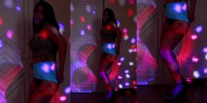 Mini Skirt Asian Teen Sexy Dance in the Night Club