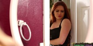 Firey redheaded lesbians in threeway