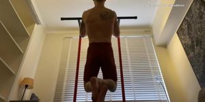 Bisexual Bubble Butt Muscle Hunk Home Bodyweight Naked Workout, Flexing, Ass Tease