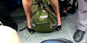 Upskirt on London Tube