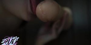 Brunette Suck Dildo Closeup - Hot Amateur Video