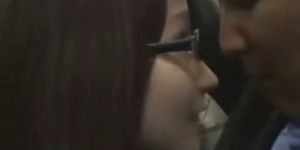 cute schoolgirl fucked by geek on train 01