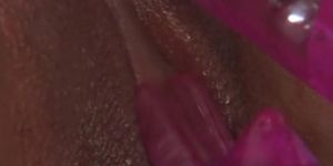 Lesbo Choco girl pussy fucked with vibrator