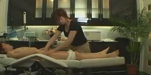 Japanese massage 02 - female masseuse with guy