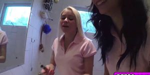 Sorority lesbian babes pussy licking pledges