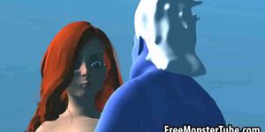 3D cartoon Ariel getting fucked underwater by Ursula