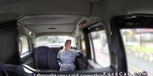 Fake cab driver anal bangs busty blonde
