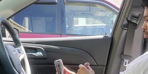 Jerking off in car for stranger In public. She tried to start a conversation