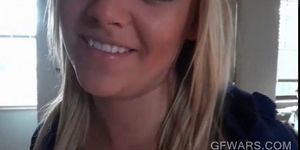 Excited sweetie twat nailed in POV style