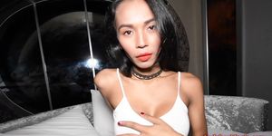 Ladyboy Bovei Gives Blowjob Before The Ass Fuck