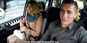 Cute Russian Girl Gets Plowed in the Back of the Taxi