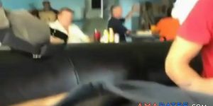 Cafe Waitress Interrupts Public Blowjob