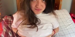 Asian Girl After - Asian college girl takes a study break - Tnaflix.com