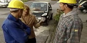 German Mom fucked by two Construction Workers