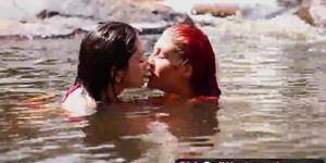 Girls Out West - Aussie lesbian babes give rimjob to each other