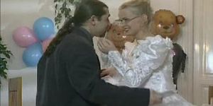 Blonde European Bride With Glasses -  Anal