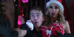 Romanian pornstar saves Christmas and gets a huge cock (Honey Demon)