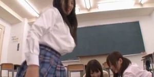 Asian teen showins butt upskirt
