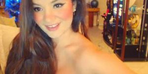 Busty sexy brunette teen doll teases on webcam (Teena Lipoldina, Teena Lipoldino)