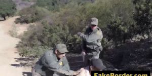 Big ass hottie gets fucked in border patrol truck by some horny man in uniform