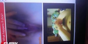 omegle girl plays with puusy and watches huge  ...