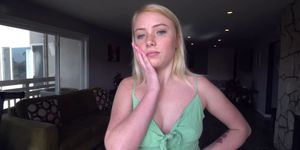 DISGRACE THAT BITCH - Debt Sex - Dixie Lynn - Teeny fucked by debt collector