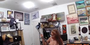 Busty lady gets banged by nasty pawn man at the pawnshop