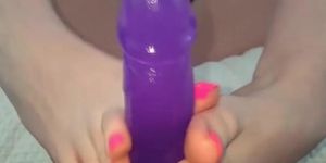 Goddess lindsay dildo footjob