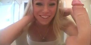 Blonde Slut Practicing Oral