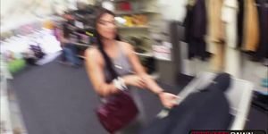 One amazing fuck in the pawnshop with a sexy babe