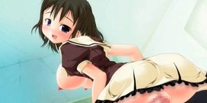 Busty Anime Babe bekommt Fotze mit einer Fickmaschine gebohrt