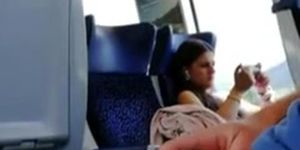 Cum for Teen on Train