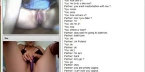 Two girl play on chat roulette (amateur )