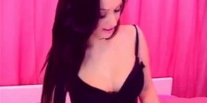 Webcam Girl with a Giant Purple Dildo - video 1