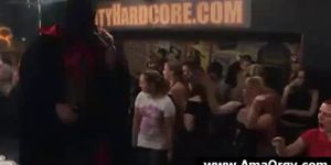 Amateur party whores gets banged by a horny stripper