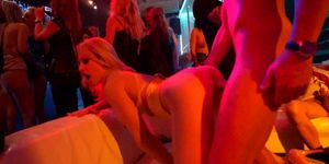 DRUNKSEXORGY - Superb slutty babes fuck in club
