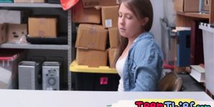 Chubby beautiful teen fucked hard in office by investigator