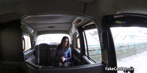 Busty brunette fucked by taxi driver