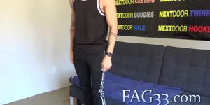 Casting audition of Dante Foxx who wants to become a pornstar