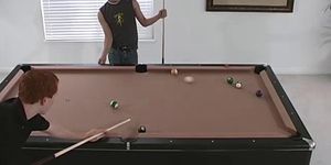 CJXXX - Young american tugs his cock on the pooltable