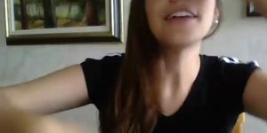 Teen shows her tits and masturbates