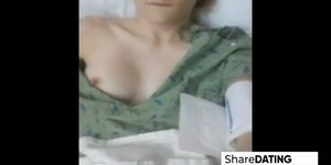Risky Masturbating in hospital room